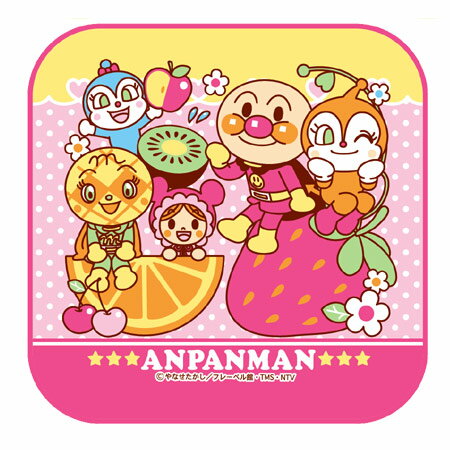 ■在庫限り・入荷なし■ミニタオル アンパンマン ピンク 子供用 キャラクター （ ハンカチ ハンドタオル おしぼり タオル あんぱんまん ）のサムネイル