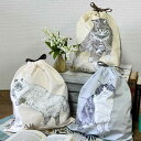 ポーチ キャットオール フェイス 巾着 Lサイズ ( 巾着袋 巾着ポーチ 猫 ねこ 動物 マルチポーチ 小物入れ 持ち歩き A4サイズ バッグ かばん 鞄 小物収納 マルチケース かわいい 雑貨 プレゼント おしゃれ 大人 )