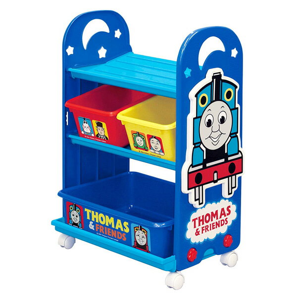 おもちゃ 収納ラック 3段 きかんしゃトーマス トイステーション （ 送料無料 収納 棚 収納ボックス おもちゃ箱 キャスター付き おもちゃ 絵本 ラック お片付け 子供部屋 トーマス 機関車トーマス ）