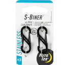 カラビナ 2個入 エスビナー チップ 幅1.2×高さ3.3cm ( ナイトアイズ NITEIZE S-BINER Sビナー DUALCARABINER STAINLESS S字型 カラビナー キーホルダー キーリング 鍵束 フック 鍵 キー キーアクセサリー キャンプ アウトドア )