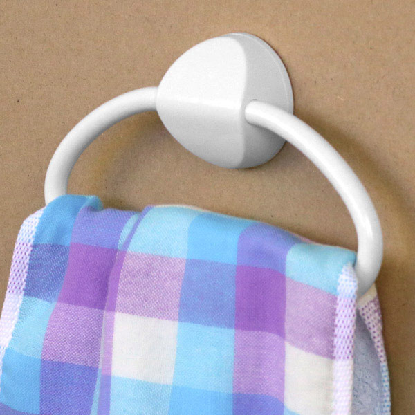 タオルハンガー はってはがせる タオルリング ( タオルホルダー タオル掛け 洗面 キッチン 手拭き ふきんかけ 収納 バス用品 サニタリー )