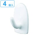 フック はがせる ミニ 粘着テープ ( 小物フック 粘着 貼ってはがせる 小物掛け 便利 白 小物収納 壁 穴開けない テープ付き 鍵フック キーフック 収納用品 )