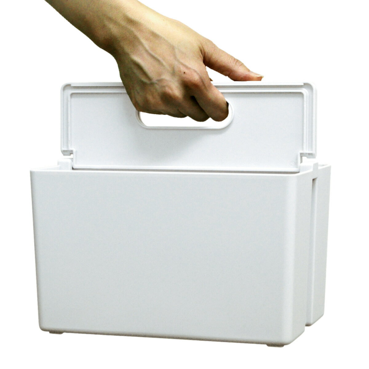 収納ボックス かるコン レギュラー フタ付き プラスチック 小物収納 ( 白 ホワイト クリア 収納 ケース ボックス 小物収納ケース 持ち手付き おしゃれ 小...