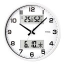 掛時計 MAGデジアナ ダブルポスト ( 時計 壁掛け時計 掛け時計 壁掛け かけ時計 とけい クロック 温湿度計 多機能 温度 湿度計 快適 乾燥対策 カレン...