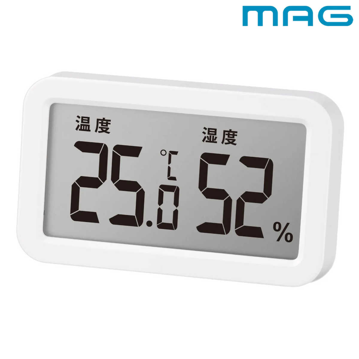 温湿度計 コンパクト マグネット付き フック付き MAG （ デジタル 壁掛け マグネット 小型 湿 ...