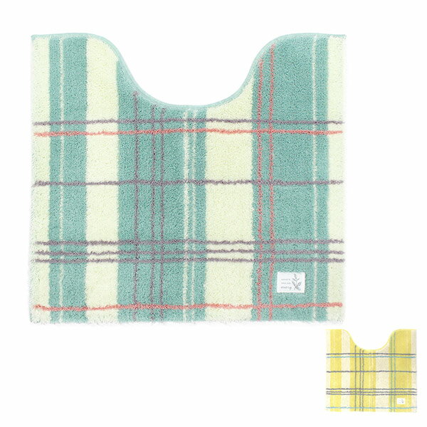 トイレマット エブリー 約55x60cm （ トイレ トイレ用品 トイレタリー トイレファブ マット 幅60 ボタニカル 植物 リース おしゃれ ）