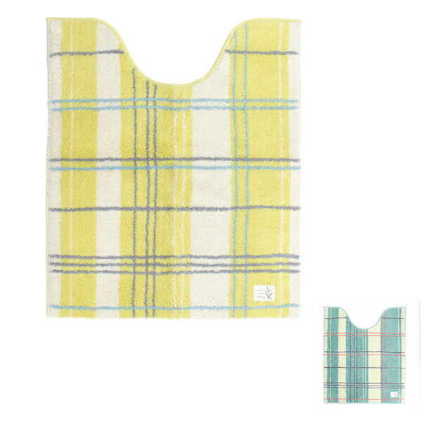 ロングトイレマット エブリー 約75x63cm （ トイレ トイレ用品 トイレタリー トイレファブ マット ロング 胴長 奥行75 ボタニカル 植物 リース おしゃれ ）