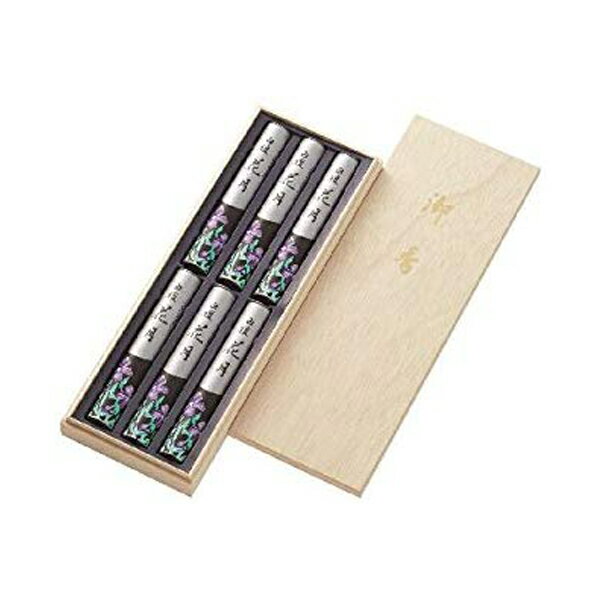 お線香 御香 白檀花月 6入 木箱入 ( 線香 進物線香 贈答用お線香 木箱入り 高級 お彼岸 法事 仏壇 お墓参り ギフト 微煙 )