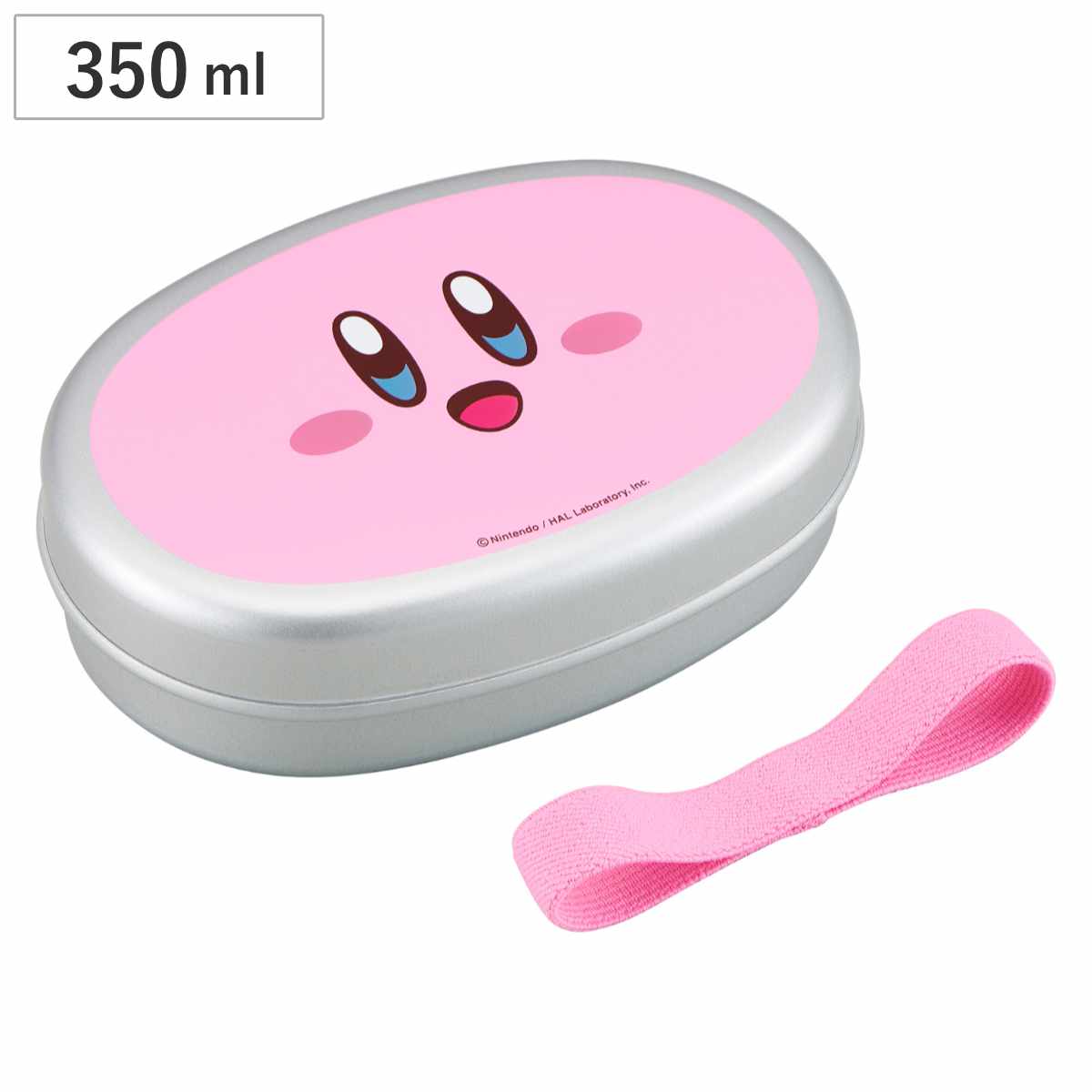 弁当箱 350ml 星のカービィ アルミ子供弁当箱M 仕切付 （ アルミ弁当箱 お弁当箱 ランチボックス 一段 保温庫対応 子供 日本製 保温庫 OK お弁当 弁当 幼稚園 保育園 ランチベルト付き 仕切り付き キッズ ）のサムネイル