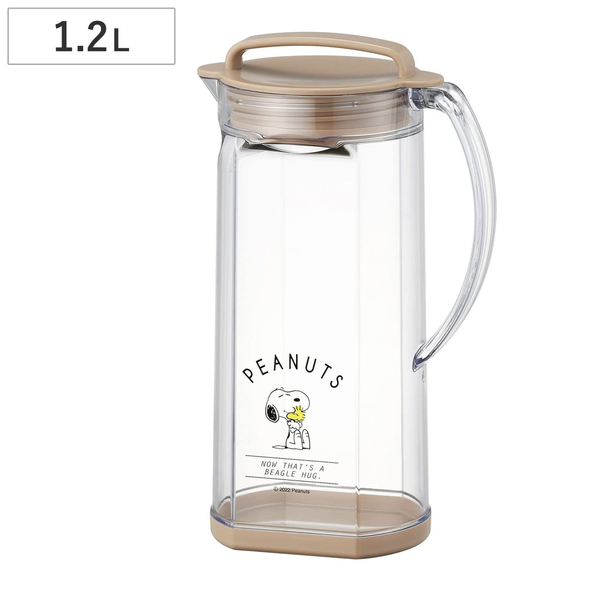 ピッチャー 1.2L SNOOPY 2WAY PEANUTS （ 冷水筒 スヌーピー 横置き 縦置き プラスチック 麦茶ポット 水差し 冷水ポット 日本製 プラ...