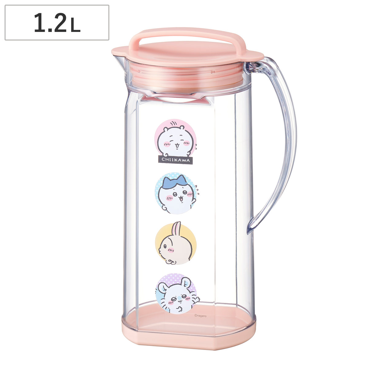 ピッチャー ちいかわ冷水筒 （ 1.2L プラスチック 水差し ポット ウォーター 冷水 ジャグ お茶 麦茶 日本製 軽い 軽量 割れにくい かわいい キャラクター ちいかわ ）
