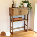 コンソールテーブル 幅60cm ジャバラ扉収納 可動棚付 ( コンソール 収納 棚 ラック オープンラック シェフ 木製 ナチュラル 北欧 和モダン おしゃれ ...
