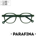 リーディンググラス PARAFINA DUERO GREEN 0.0～2.5 ブルーライトカット （ 老眼鏡 メガネ おしゃれ 軽量 フレーム 眼鏡 めがね グリーン ブルーライト 反射防止 PCメガネ シニアグラス 度付き ポリカーボネート ゴム 廃タイヤ ）