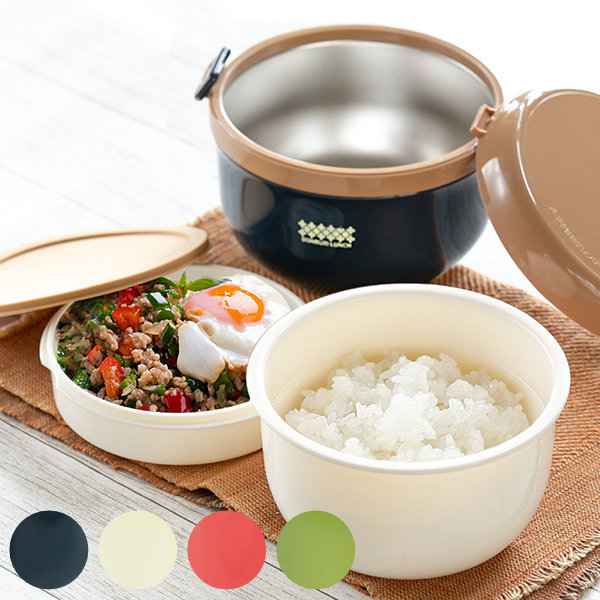 【先着】最大400円クーポン有！ 弁当箱 保温 丼 ほかどん ステンレス （ レンジ対応 保温弁当箱 お弁当箱 ランチボックス ランチジャー 保冷 保温ジャー レンジOK 真空二重構造 お弁当 弁当 丼ぶり どんぶり 麺 カフェ丼 ）のサムネイル