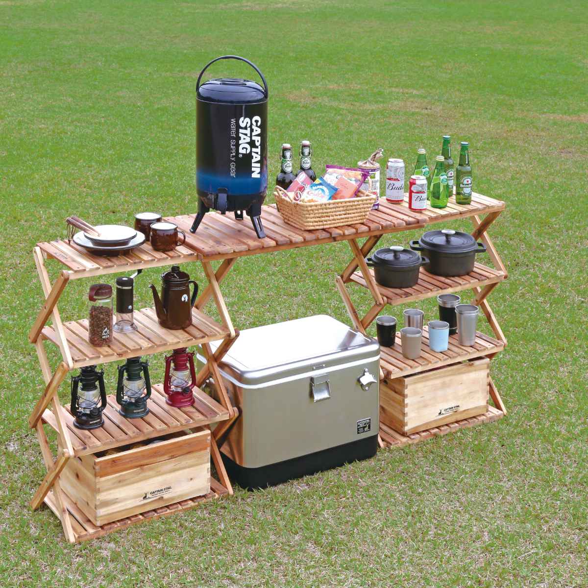 ジャグ 10L 最後まで注げる 保温 保冷 コップ付き キャプテンスタッグ （ 送料無料 CAPTAIN STAG ウォータージャグ 大容量 保温保冷両用 スポーツジャグ 10 リットル サーバー タンク アウトドア キャンプ スポーツ ） livingut-10169564 リビングート 楽天市場店 サンプル画像2