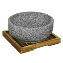 ビビンバ鍋 韓国式 18cm 置台付き 石焼ビビンバ ( 石鍋 石焼きビビンバ鍋 ビピンパ鍋 石焼きビピンパ鍋 クッパ 韓国食器 敷板付き 一人鍋 家庭用 業務...