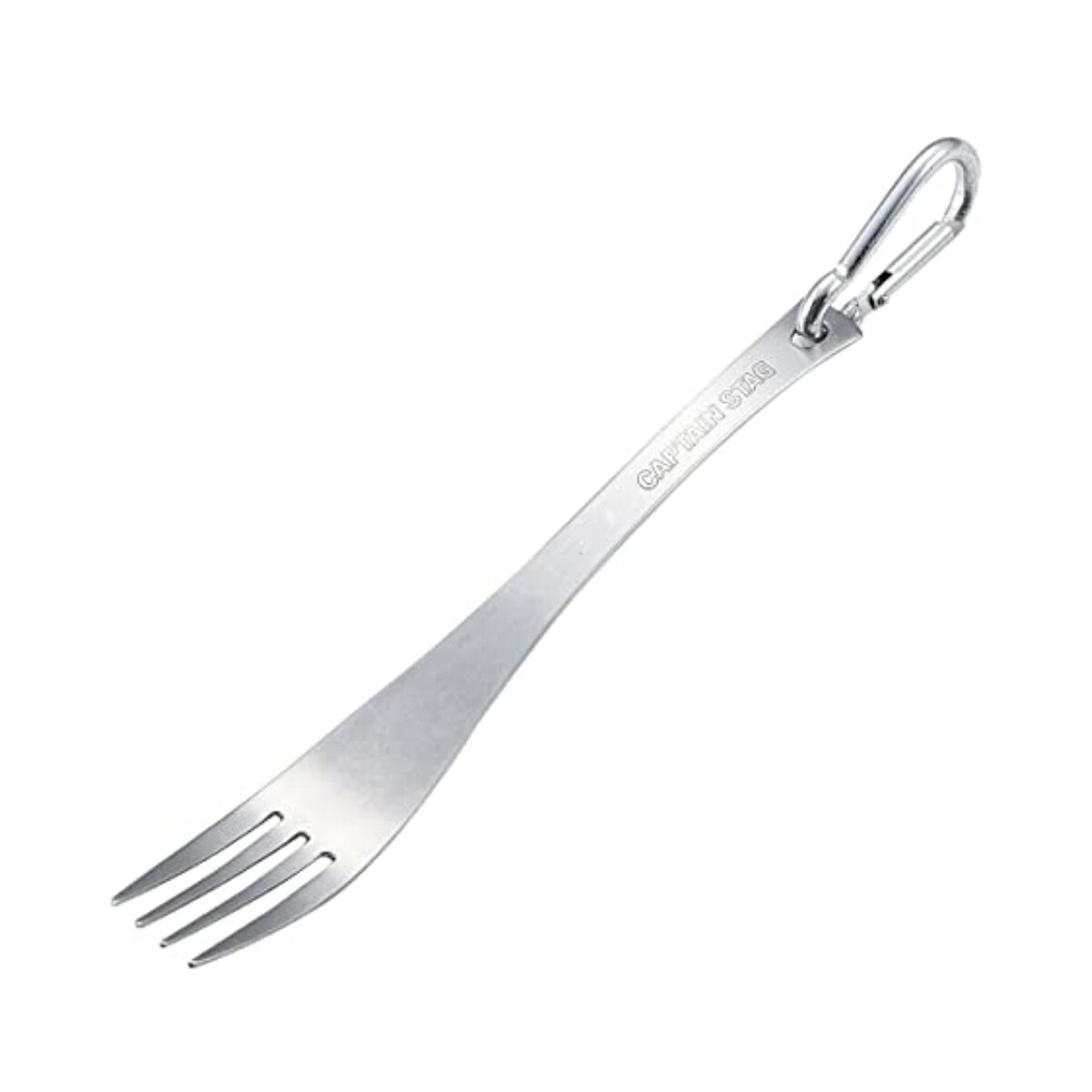 フォーク 18cm ライン ステンレス （ 食洗機対応 カトラリー ステンレス製 キャンプ用品 アウトドア用品 カラビナ付き アウトドア キャンプ バーベキュー 持ち運び 軽い ） livingut-10180759 リビングート 楽天市場店 サンプル画像2