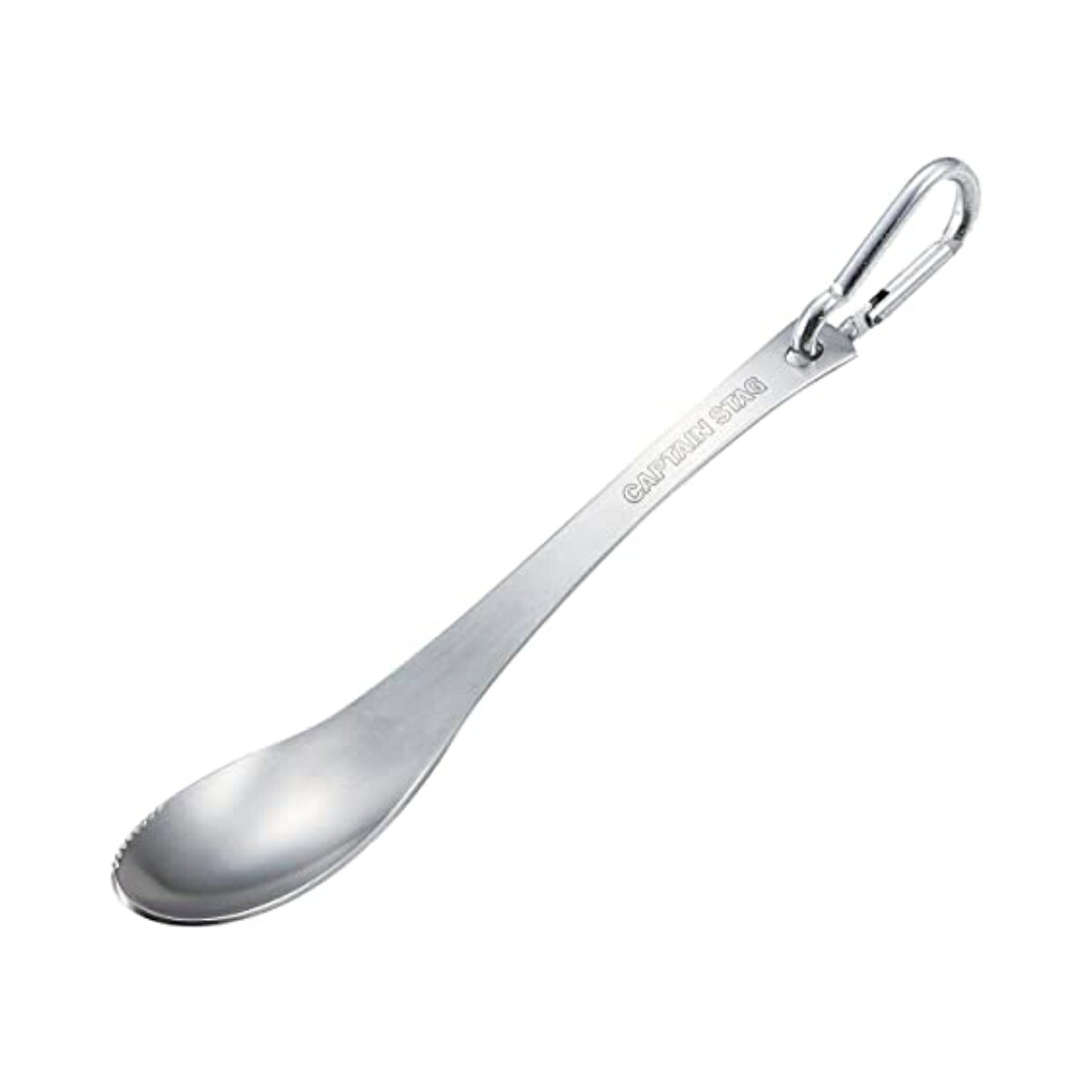 スプーン 18cm ライン ステンレス （ 食洗機対応 カトラリー ステンレス製 キャンプ用品 アウトドア用品 カラビナ付き アウトドア キャンプ バーベキュー 持ち運び 軽い ） livingut-10180760 リビングート 楽天市場店 サンプル画像2