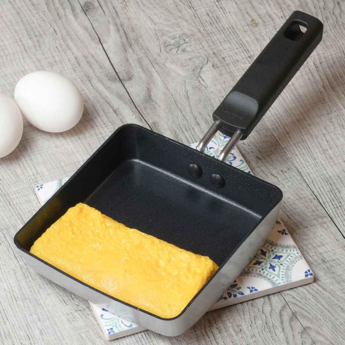 卵焼き器 13×14cm IH対応 チーノ フッ素樹脂加工 （ ガス火 IH ih 対応 玉子焼きパン エッグパン 卵焼き 玉子焼き フライパン ちょこっと 時短調理 お弁当作り 朝食 調理器具 ミニサイズ 軽量 ふっ素加工 玉子焼器 ） livingut-10181002 リビングート 楽天市場店 サンプル画像3