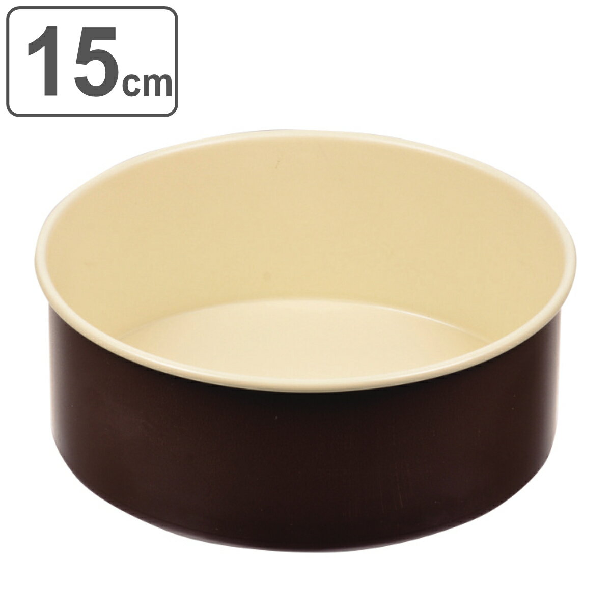 デコレーションケーキ型 丸型 15cm 底取れ ラフィネ 鉄 ふっ素樹脂加工 （ オーブン対応 ケーキ型 デコ型 デコレーション型 丸 ふっそ加工 こびりつきにくい 外しやすい デコレーション ケーキ スポンジ ホールケーキ 型 ）