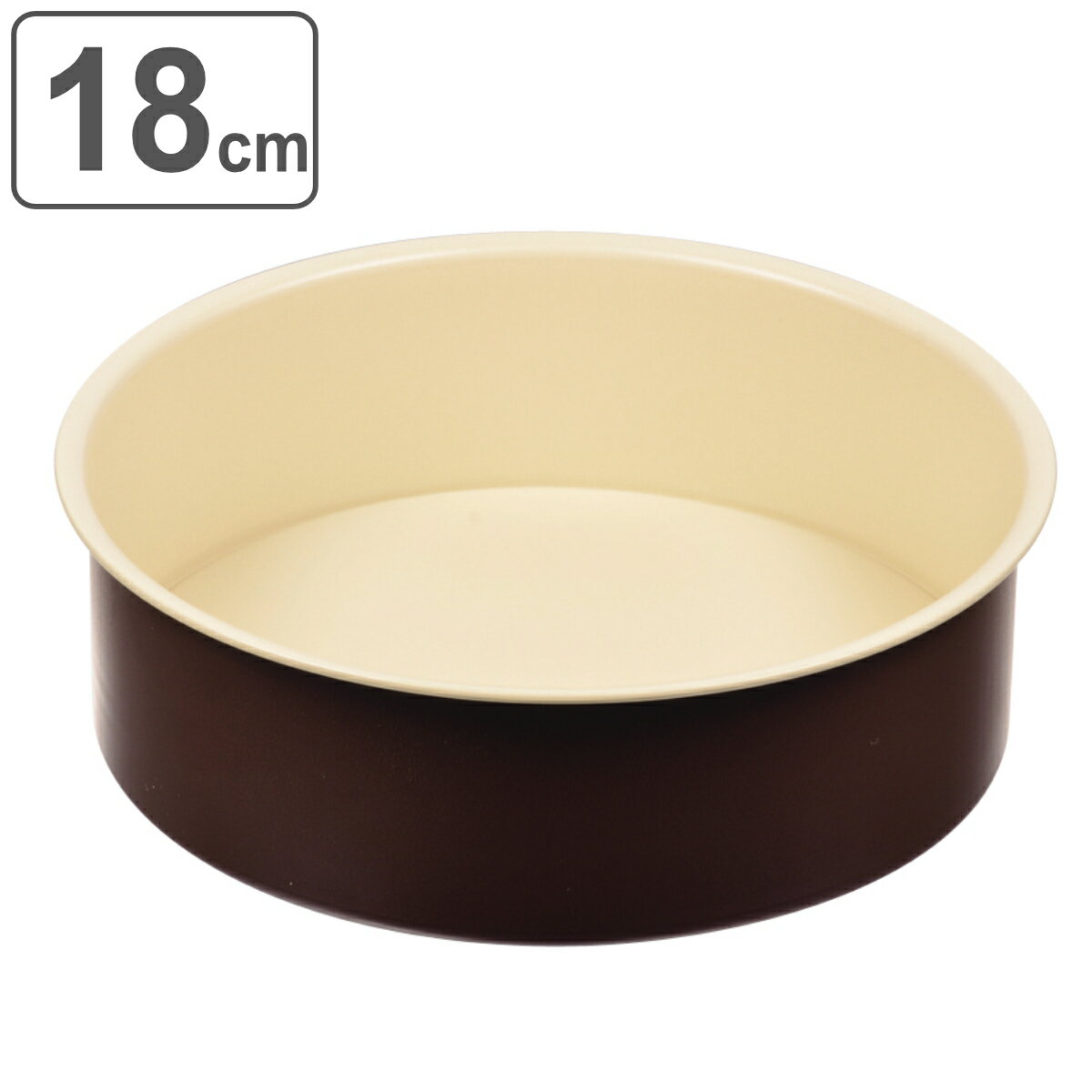 デコレーションケーキ型 丸型 18cm 底取れ ラフィネ 鉄 ふっ素樹脂加工 （ オーブン対応 ケーキ型 デコ型 デコレーション型 丸 ふっそ加工 こびりつきにくい 外しやすい デコレーション ケーキ スポンジ ホールケーキ 型 ）