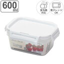 保存容器 600ml スリー・スマイル ロック式 長方形 L 2個組 ( 密閉 プラスチック 日本製 食洗機対応 電子レンジ対応 冷凍 プラスチック容器 Thr...