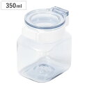 保存容器 350ml 上から中身が見えるワンプッシュキャニスター ( プラスチック 密閉 キャニスター 調味料入れ 調味料ケース 調味料容器 保存 容器 密閉容...