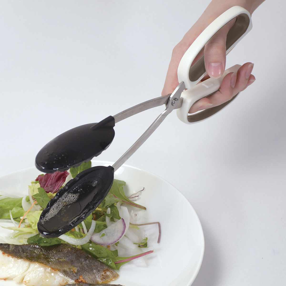 トング 手CO メモリ付き トングばさみ （ キッチントング 調理用トング 取り分け 盛り付け 取り分けト..