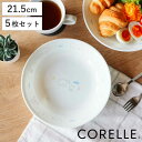 プレート 21.5cm CORELLE コレール シロクマ 強化ガラス 5枚セット ( 食洗機対応 電子レンジ対応 オーブン対応 深皿 カレー皿 パスタ皿 アニ...