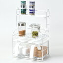 ブランキッチン 調味料ラック 3段 ストッカー2個付 ( スパイスラック キッチンラック 調味料収納 調味料スタンド スパイス置き 三段 セット 収納ラック 調...