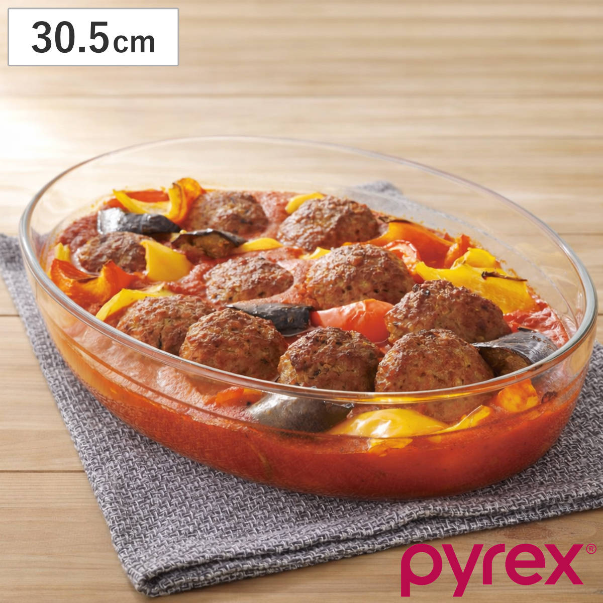 ���饿�� PYREX �����Х����������2.2L H �� �ѥ���å��� ��Ǯ���饹 �����֥󥦥��� 30.5cm �������б� �Żҥ���б� �����֥��б� ��...