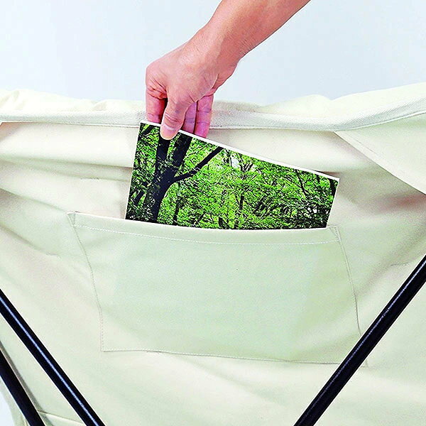 リラックスクッションチェア CSクラシックス キャプテンスタッグ アウトドアチェア （ アウトドア 椅子 クッション CAPTAINSTAG CAPTAIN STAG 折りたたみ チェア ホワイト シンプル キャンプ いす 1人用 一人 バーベキュー ） livingut-10098806 リビングート 楽天市場店 サンプル画像3