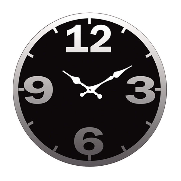 掛け時計 置き時計 卓上ガラス時計 ROUND 17cm Simple シンプル3 ブラック （ アナログ 時計 壁掛け時計 インテリア 雑貨 おしゃれ 掛時計 とけい クロック ガラス 置掛兼用 卓上 置き掛け ウォールクロック ）