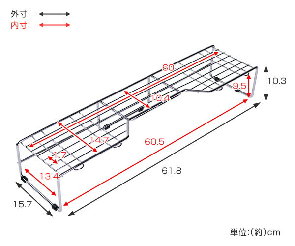 コンロ奥ラック キッチンストレージ コンロ奥ラック （ コンロ奥隙間ラック すき間ラック キッチン収納 コンロ周り収納 コンロ奥収納 コンロラック スパイスラック ちょい置き 一時置き キッチンラック 収納棚 ワイヤーメッシュ ）