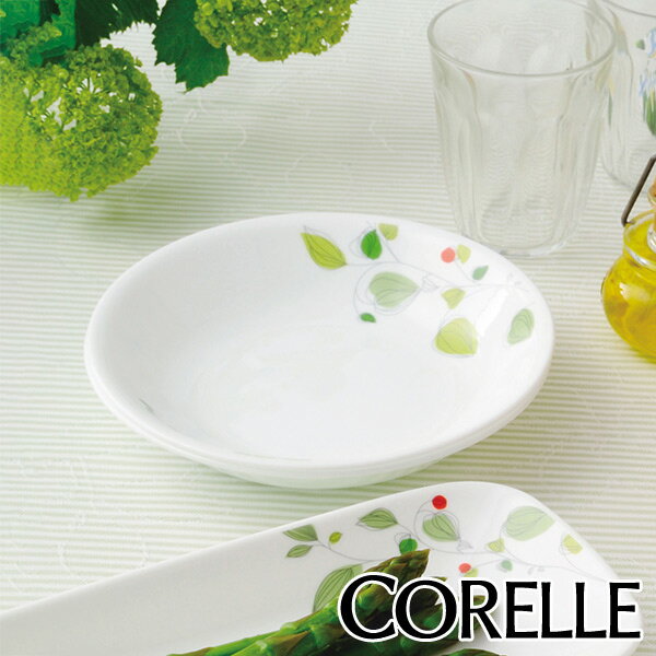プレート 12cm コレール CORELLE 白 食器 皿 グリーンブリーズ （ 食洗機対応 ホワイト 電子レンジ対応 お皿 オーブン対応 白い 白い皿 深皿 小皿 取り皿 丸皿 ラウンド リーフ 洋食器 ）のサムネイル