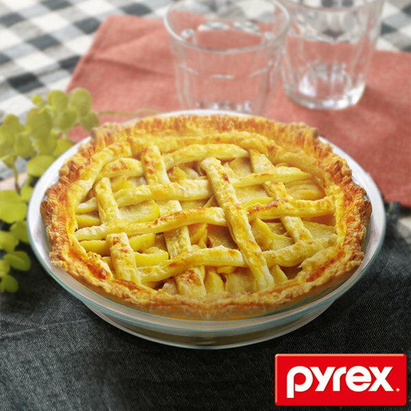 パイ皿 25cm パイレックス Pyrex 丸 強化ガラス オーブンウェア 皿 食器 （ グラタン皿 ラザニア 耐熱 ガラス 丸型 グラタン 製菓 オーブン料理 オーブン グリル 調理 デザート キッシュ パイ おしゃれ 食洗機対応 電子レンジ対応 ）のサムネイル