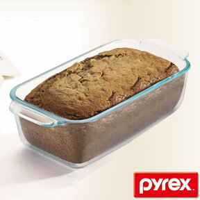 パウンドケーキ型 26cm 強化ガラス パイレックス Pyrex オーブンウェア 皿 食器 （ パウンドケーキ 型 容器 耐熱 ガラス オーブン 電子レンジ オーブン料理 オーブン グリル デザート おしゃれ 食洗機対応 電子レンジ対応 ）