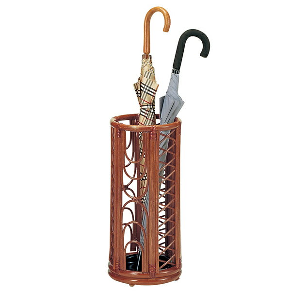 籐製 傘立て 円筒型 直径26cm ( 送料無料 アンブレラスタンド 傘たて かさ立て スリム コンパクト 玄関 収納 ラタン 傘 スタンド カサ立て かさたて 傘置き 玄関収納 アンブレラホルダー かさ カサ エントランス アジアン おしゃれ ) [3]