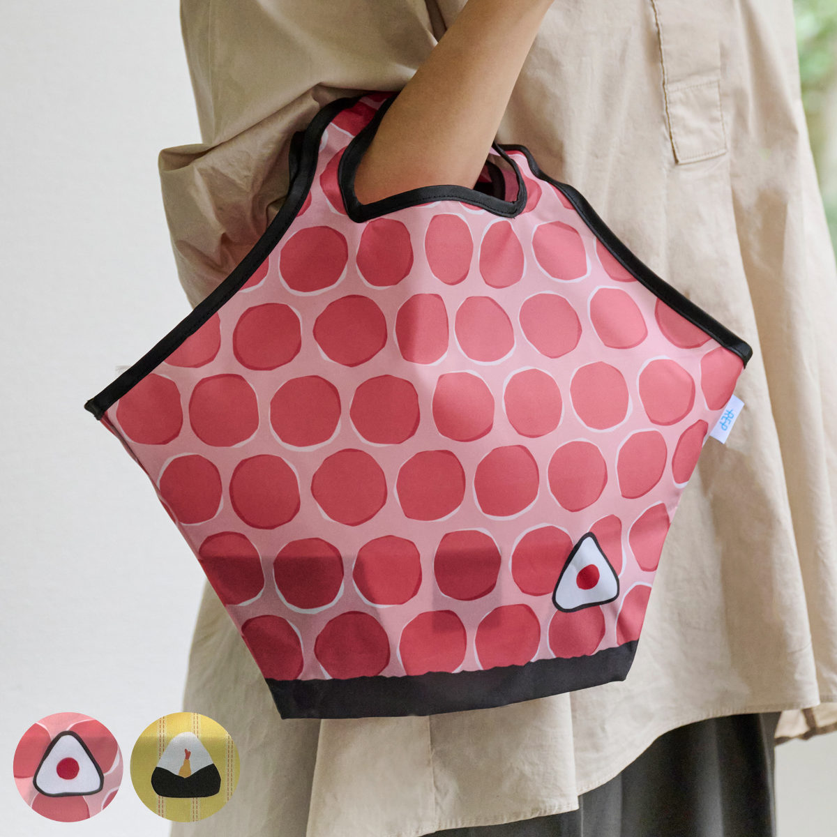 エコバッグ おにぎりバッグ おむすび型 （ マイバッグ サブバッグ トート レジ袋 買い物袋 レジバッグ 折りたたみ おにぎり型 バッグ 買い物バッグ ショッピング 洗濯可 小さめ 少量 コンビニ 三角 ）