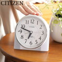 目覚まし時計 シチズン CITIZEN 電波時計 ネムリーナリング （ 送料無料 置時計 インテリア アナログ 電波目覚まし時計 アラームクロック 電波 目覚し時計 明暗センサー 自動 光る ライト 秒針 停止 スヌーズ ステップ秒針 寝室 ）