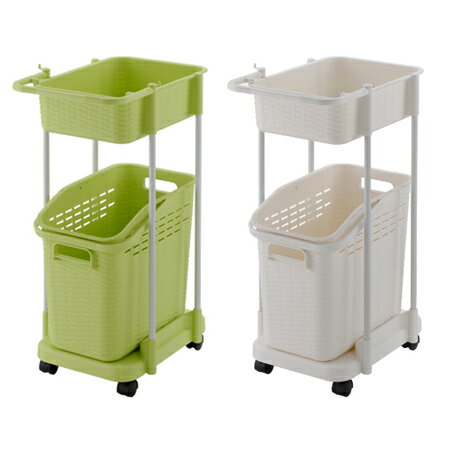 ランドリーボックス　ランドリーメイト　2段バスケット　洗濯かご （ ランドリーラック ランドリ...