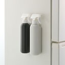 スプレー ホバー マグネット2WAYスプレー 400ml ( スプレーボトル 液体タイプ スプレー容器 マグネット ディスペンサー 詰替え 直射 ミスト 2WAY 詰替えボトル 浮かせる収納 ランドリー 磁石 ノズル 切替 ホワイト ダークグレー )