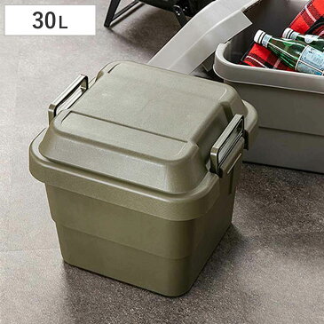 収納ボックス 幅40×奥行39×高さ37cm トランクカーゴ 30L TC-30 頑丈箱 日本製 ( 座れる 収納ケース 収納 ボックス フタ付き ケース 工具箱 プラスチック おしゃれ アウトドア )