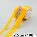 ガードテープ 再剥離タイプ 黄 25mm幅 100m テープ 日本製 ( フロアテープ 屋内 安全 区域 区域表示 標示 粘着テープ 区画整理 線引き ライン引...