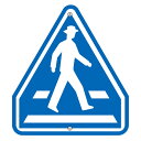 標識 道路標識 上下穴タイプ 無反射 横断歩道 道路407-A ( 送料無料 安全標識 表示 表示シート 構内 )