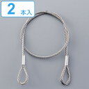 ステンレスカットワイヤー 3mm×150cm 2本1組 両端リング加工 ( ワイヤー カットワイヤー ステンレス製 落下防止 ステンレス 両端リング 落下 脱落...