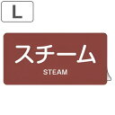 JIS配管アルミステッカー 蒸気関係 「 スチーム 」 Lサイズ 10枚組 ( 表示シール アルミシール JIS 配管識別 識別表示 バルブ表示 ステッカー 安...