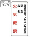 危険物標識 「 火気厳禁 屋外貯蔵タンクポンプ設備 」 標示看板 縦書き 60×30cm スチール製 ねじ止めタイプ ( 防災 標識パネル 看板 標示パネル 標...