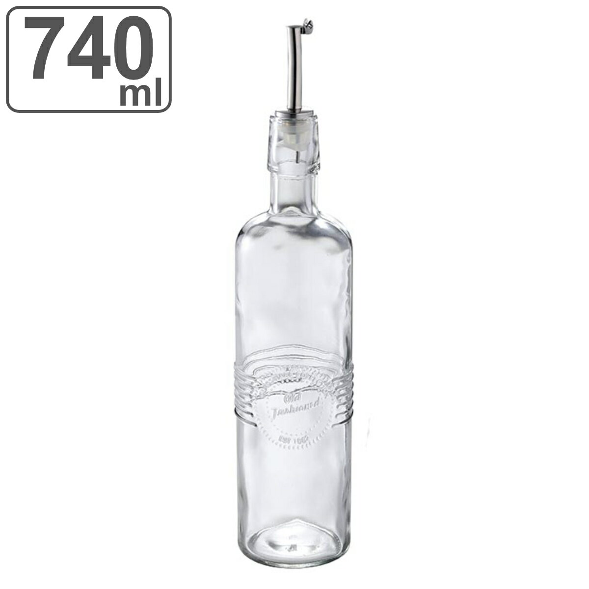 調味料入れ 740ml ガラス製 オイル&ビネガージャー L オールドファッション SALUS （ セイラス オイル ビネガー 保存容器 調味料 ボトル ビネガーボトル オイルボトル 詰め替え 調味料ボトル ガラス 740 ミリリットル ）