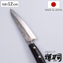ペティナイフ 12cm 青鋼鍛造本割込 堺刀司 日本製 ( 包丁 果物包丁 果物ナイフ 小型包丁 キッチンナイフ ナイフ 高級包丁 割り込み包丁 青紙 三層鋼 ...